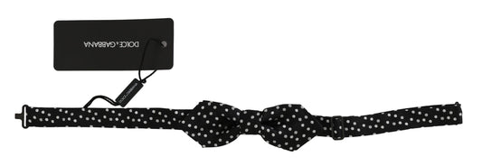 Pajarita Hombre Papillon Seda Cuello Ajustable Lunares Negro