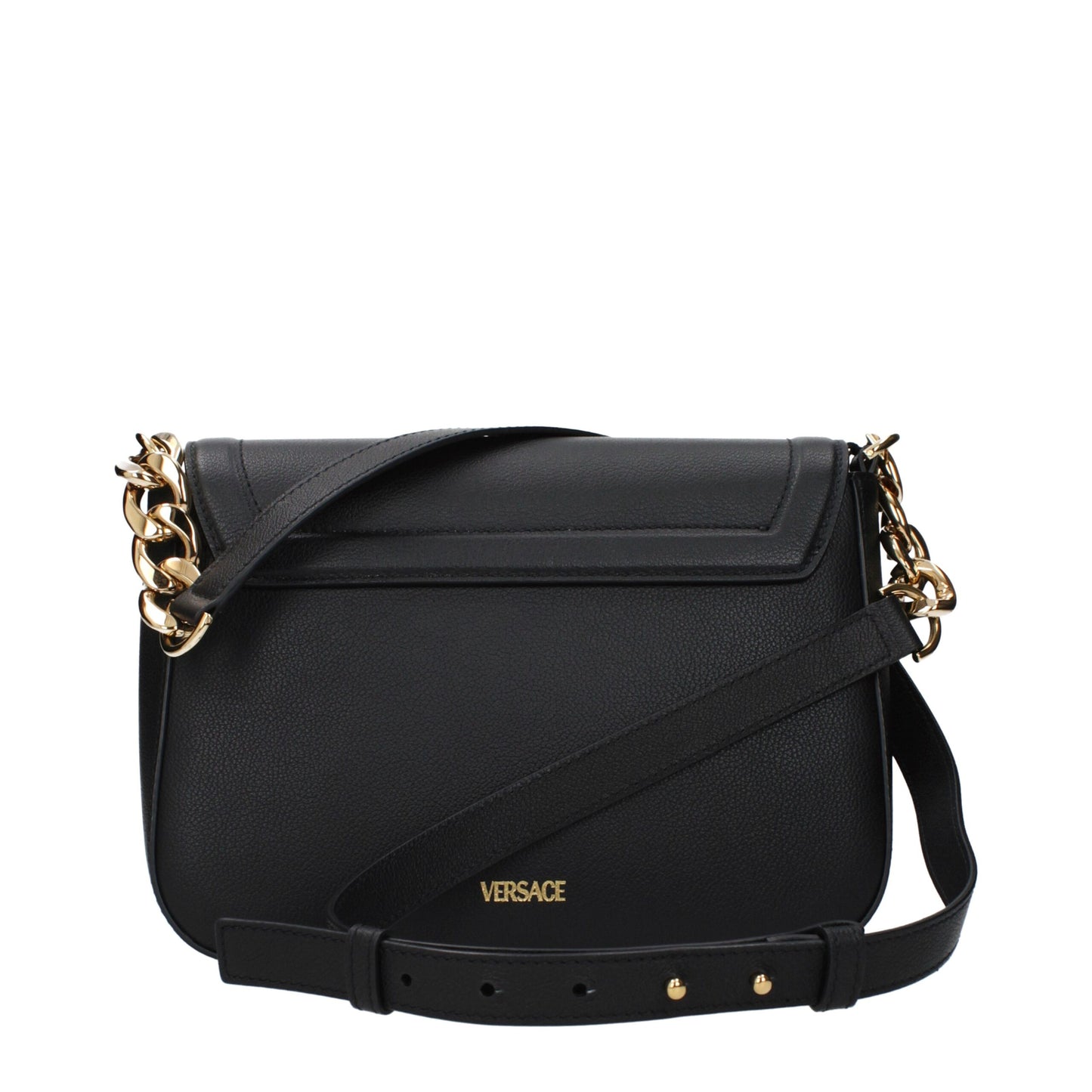 Versace Black Leather Crossbody Bag