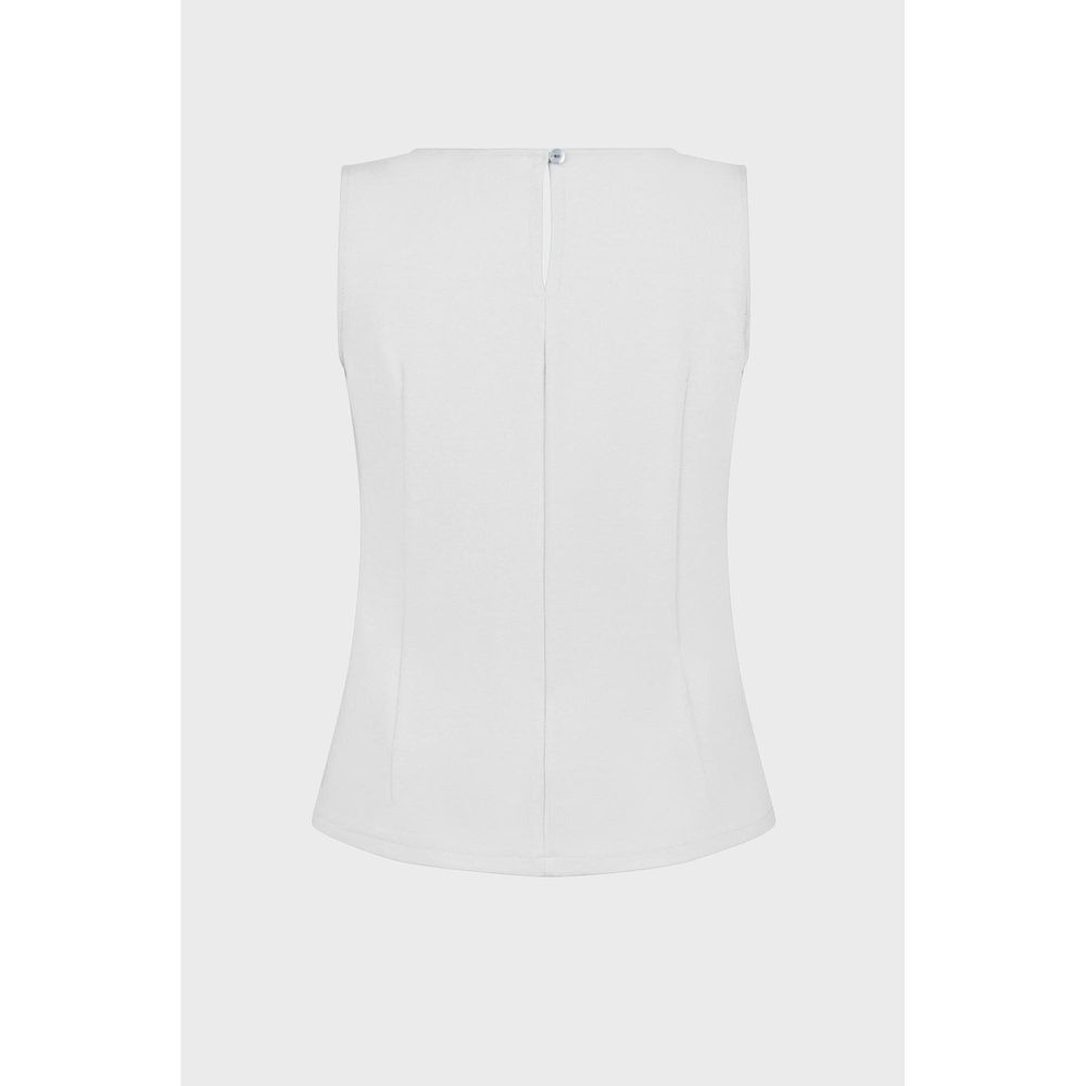 19V69 Italia White Viscose Tank Tops