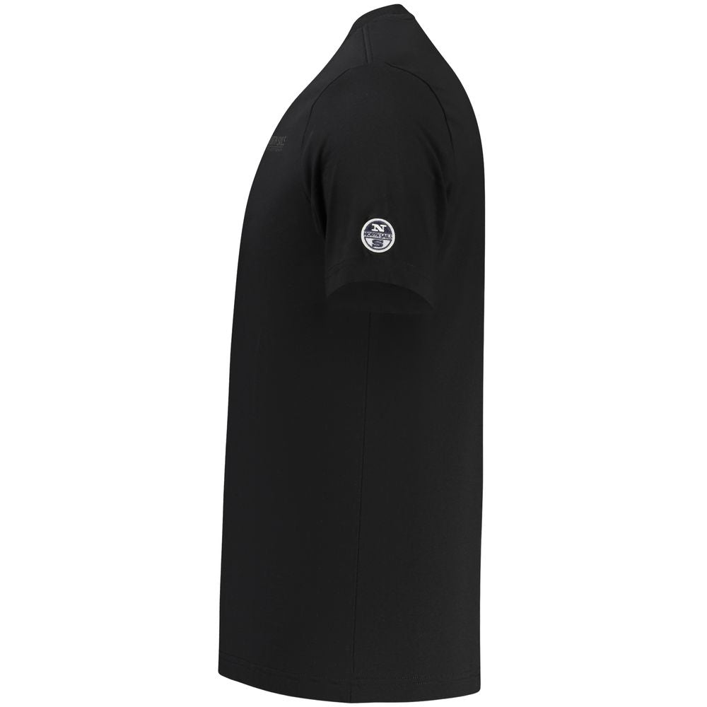 North Sails Black Cotton Men's T-Shirt
