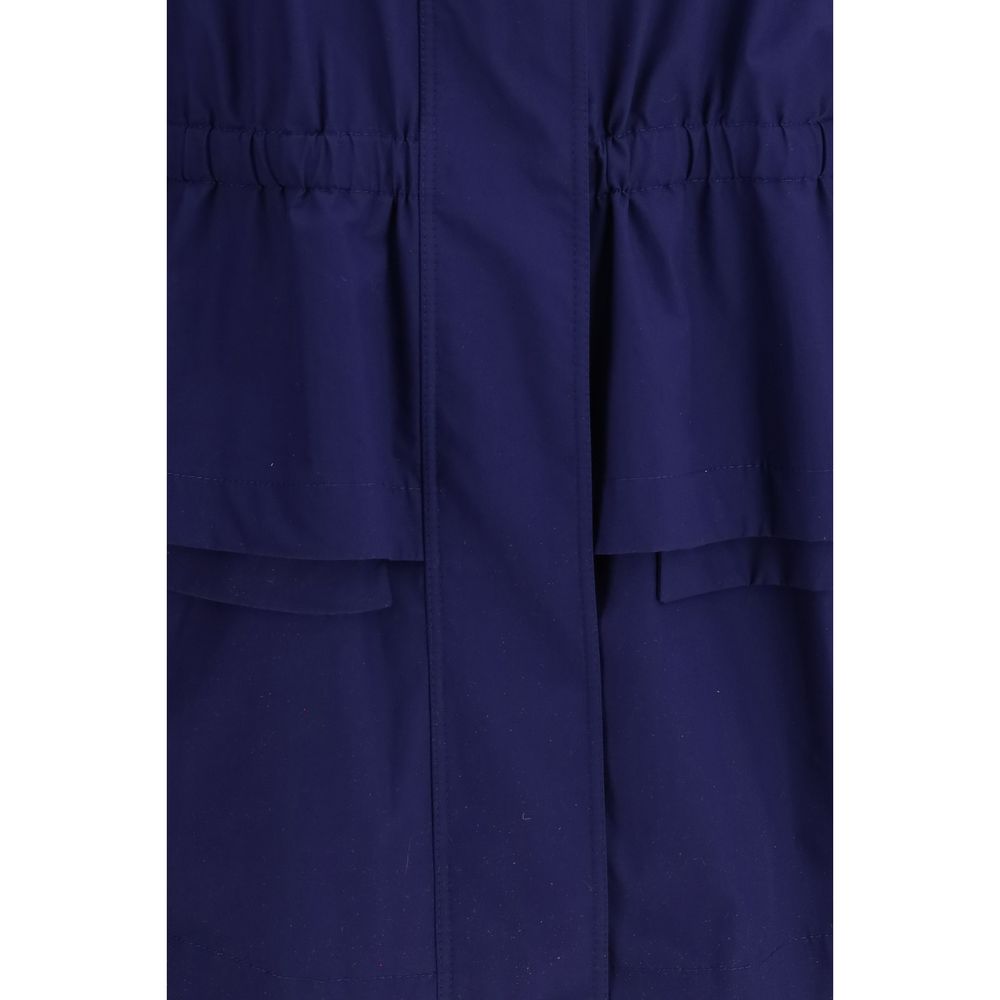 Fendi Blue Cotton Parka