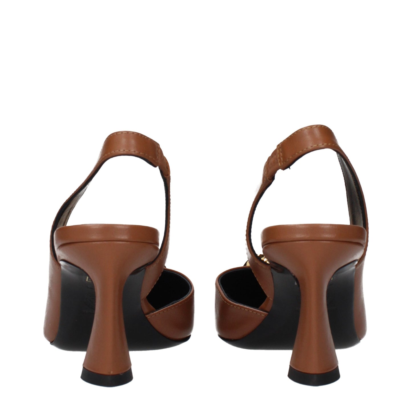 Versace Brown Leather High Heel Pumps