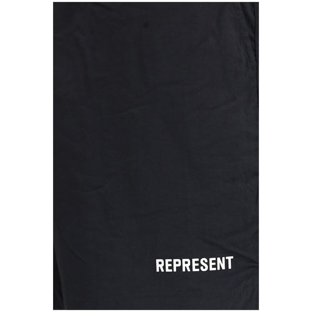 Represent Black Fabric Short And Mini Shorts
