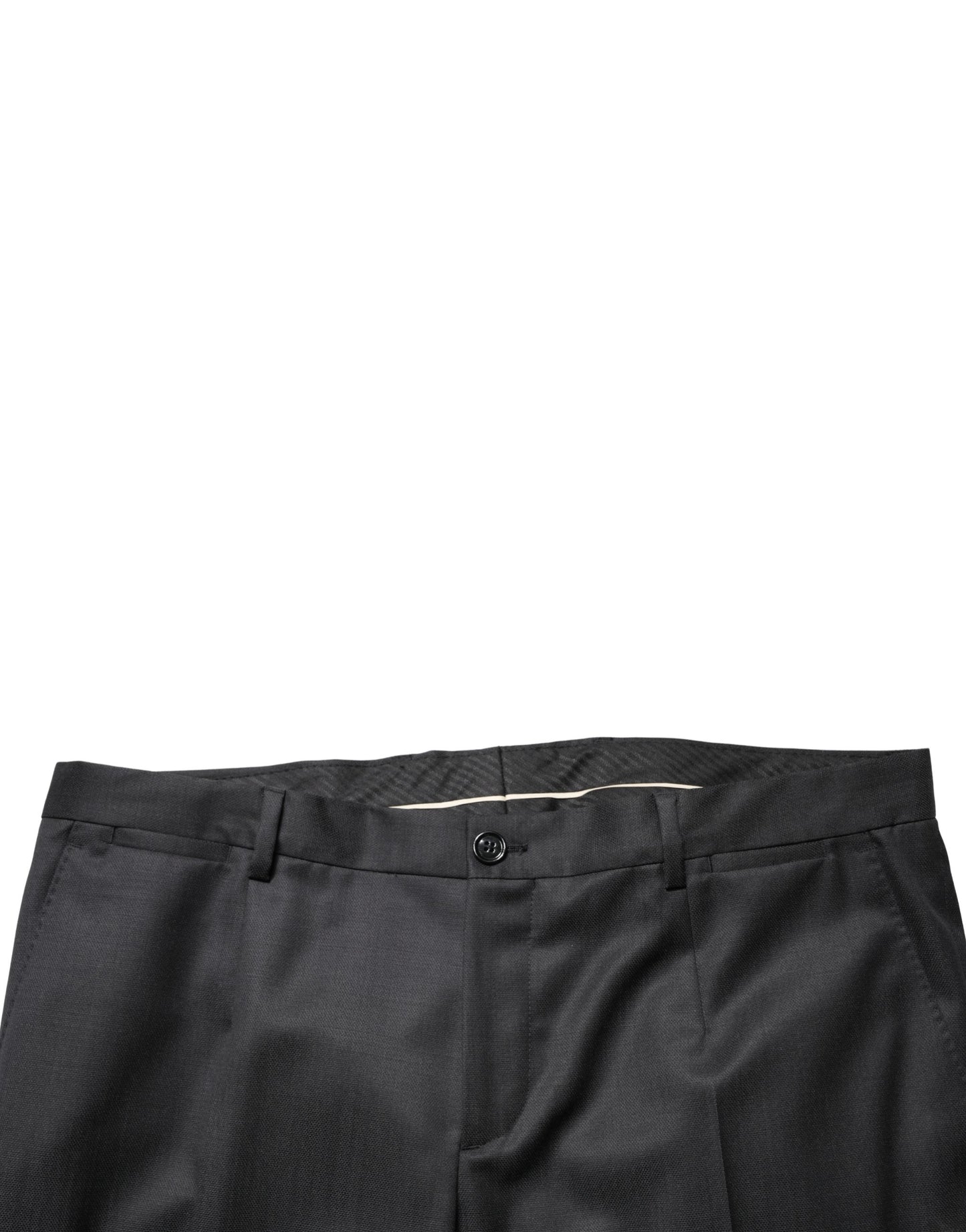 Dolce & Gabbana Black Wool 2 Buttons Formal 2 Piece Suit