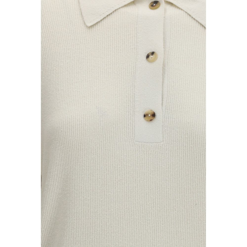 Calvin Klein Beige Silk Polo Shirt