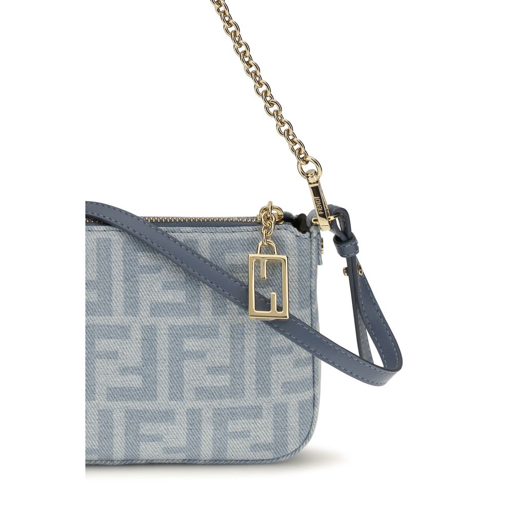 Fendi Blue Cotton Wallet