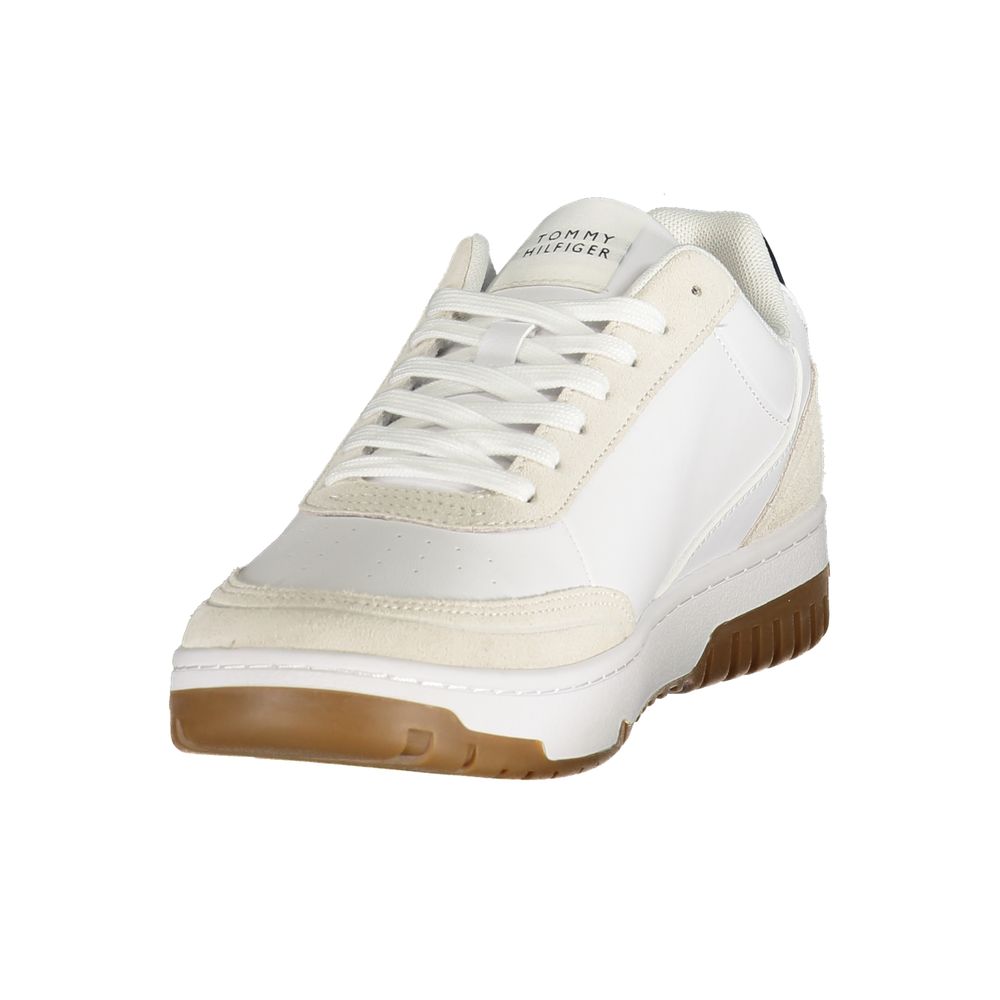 Tommy Hilfiger White Polyurethane Men's Sneaker