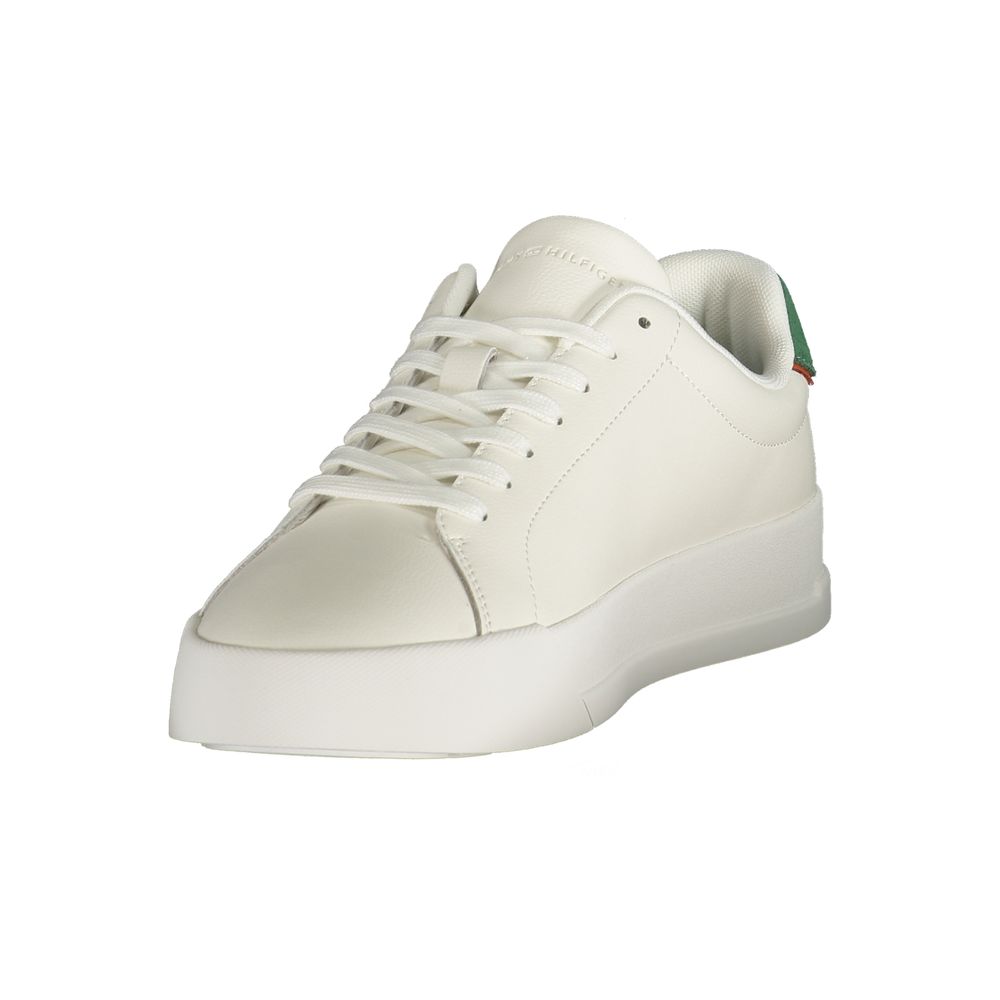Tommy Hilfiger White Polyurethane Men's Sneaker
