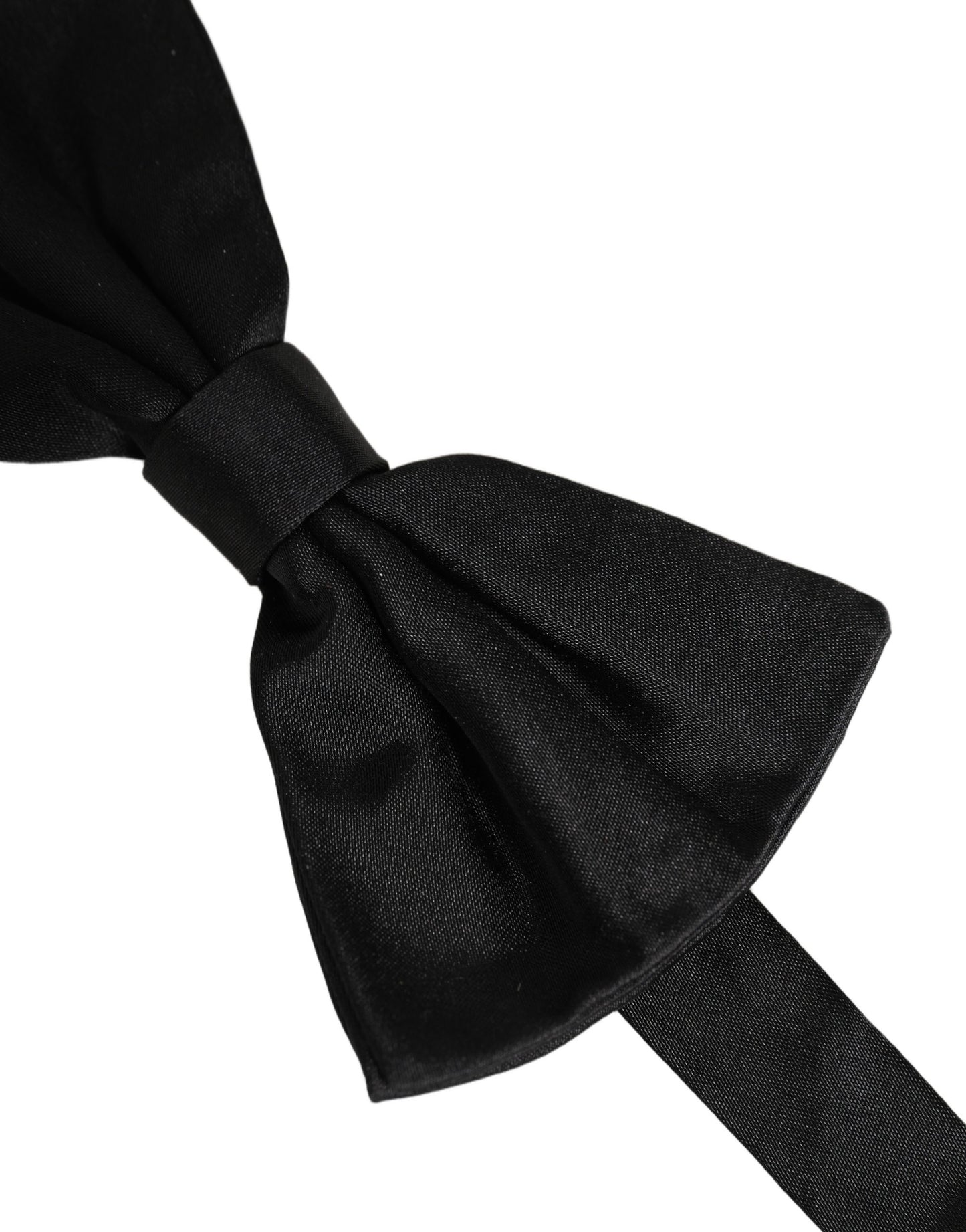 Dolce & Gabbana Men Black 100% Silk Adjustable Neck Papillon Bow Tie