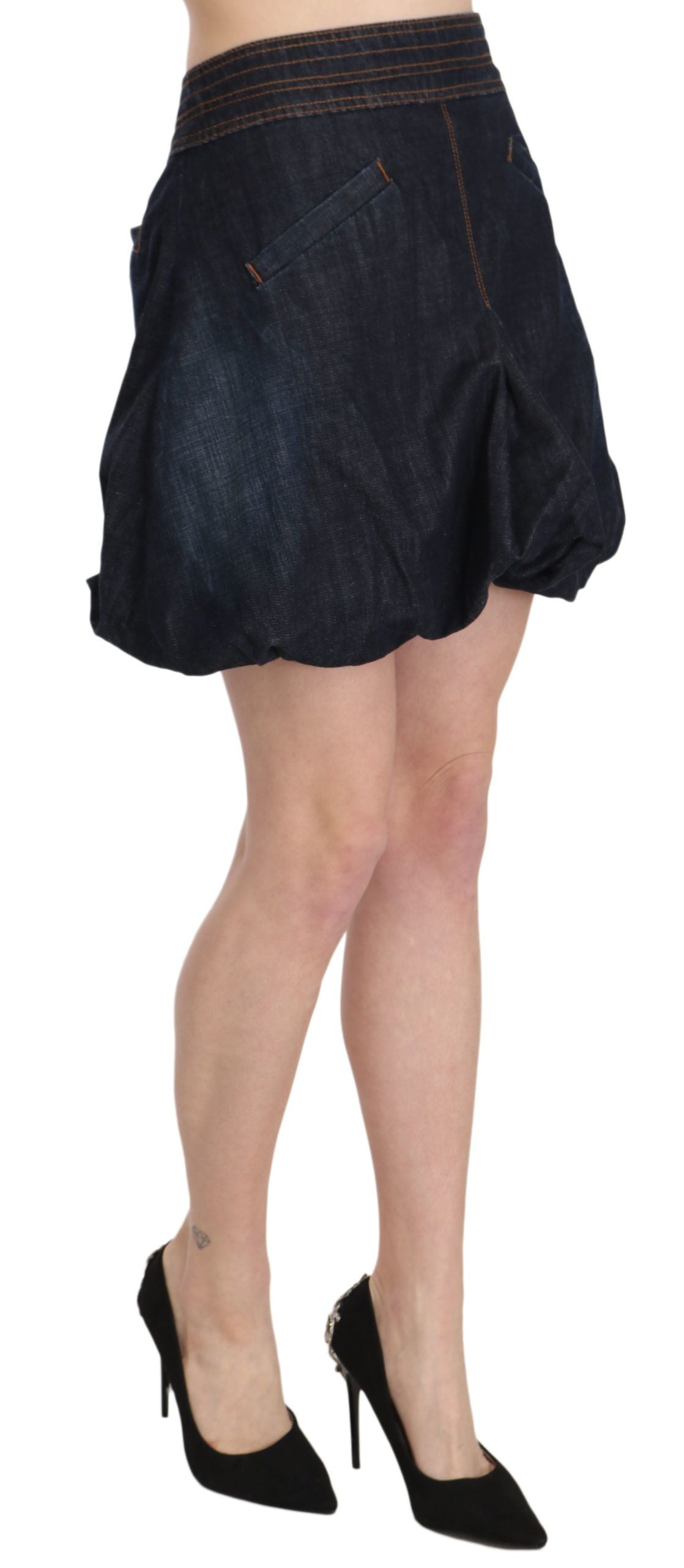 Jupe mini A-line Exte Chic bleu foncé