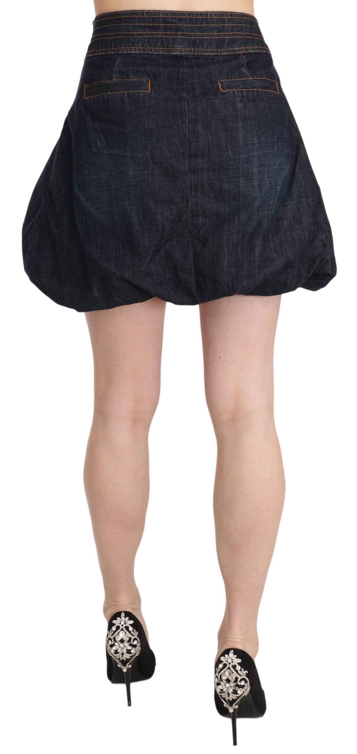 Jupe mini A-line Exte Chic bleu foncé