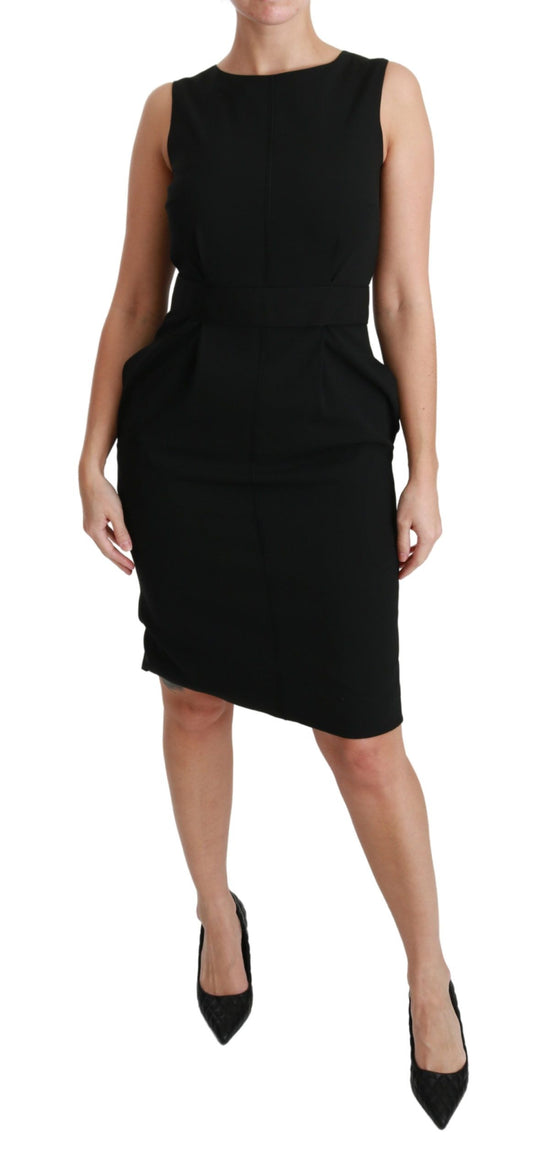 Vestido formal elástico tubo negro
