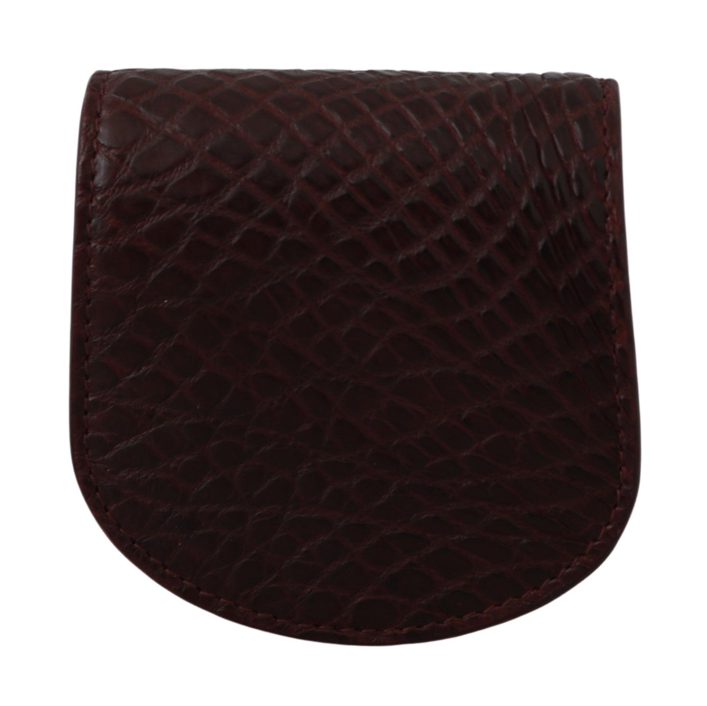 Estuche para condones con bolsillo de piel exótica marrón