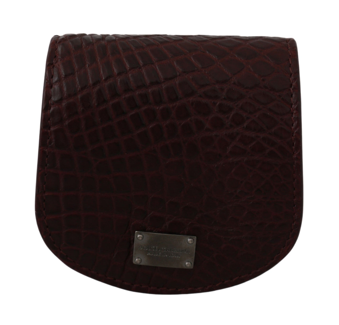 Estuche para condones con bolsillo de piel exótica marrón