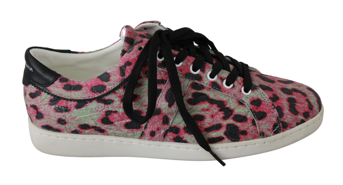 Dolce & Gabbana Mehrfarbige Krokodilleder Sneakers