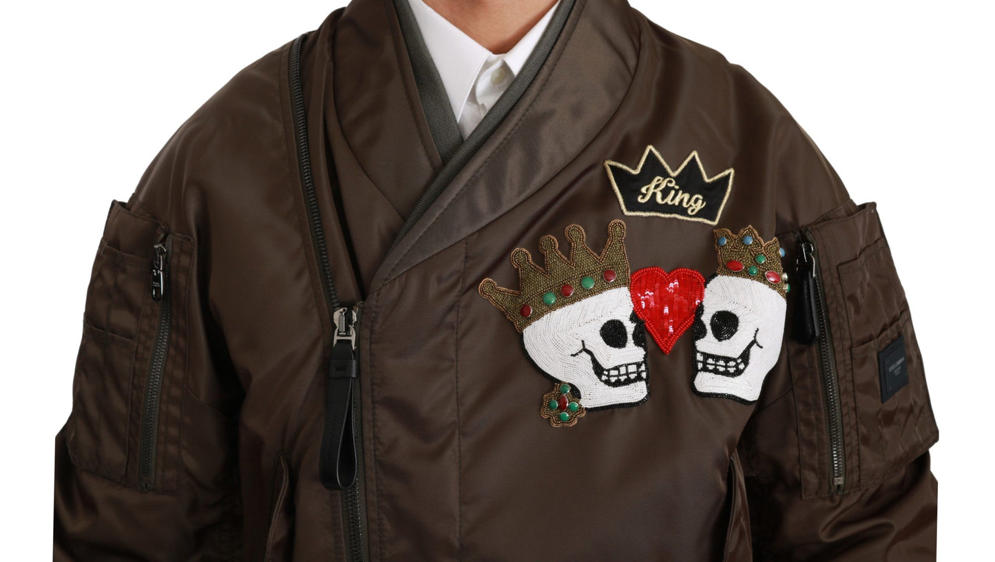 Veste bomber double boutonnage en sequins Dolce & Gabbana