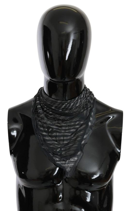 Écharpe en viscose pour homme à rayures noires élégante de Costume National