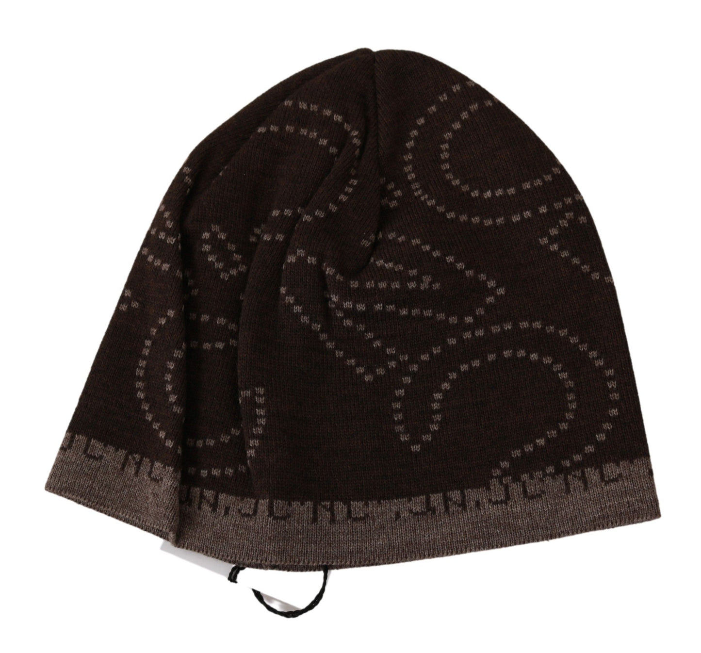 Gorro Sombrero de marca en mezcla de lana marrón