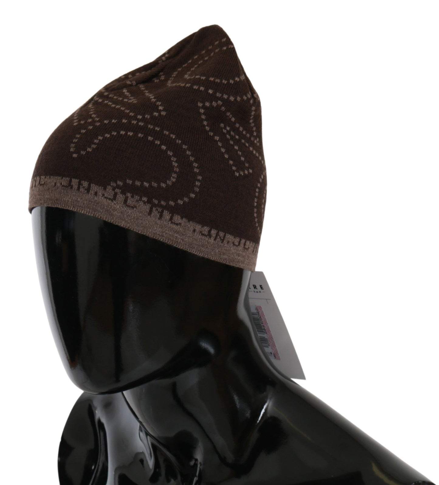 Gorro Sombrero de marca en mezcla de lana marrón