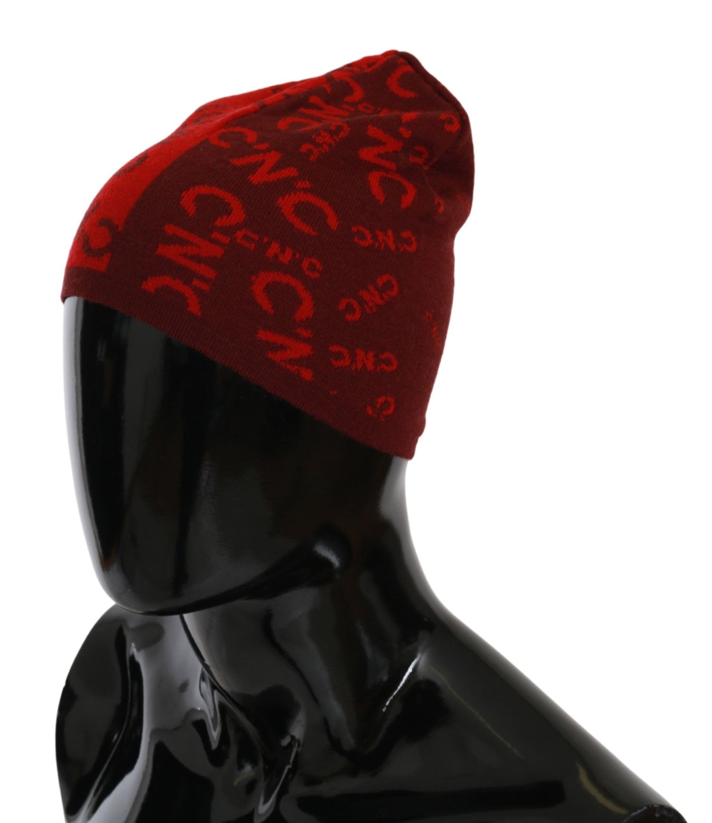 Gorro rojo con logo en mezcla de lana