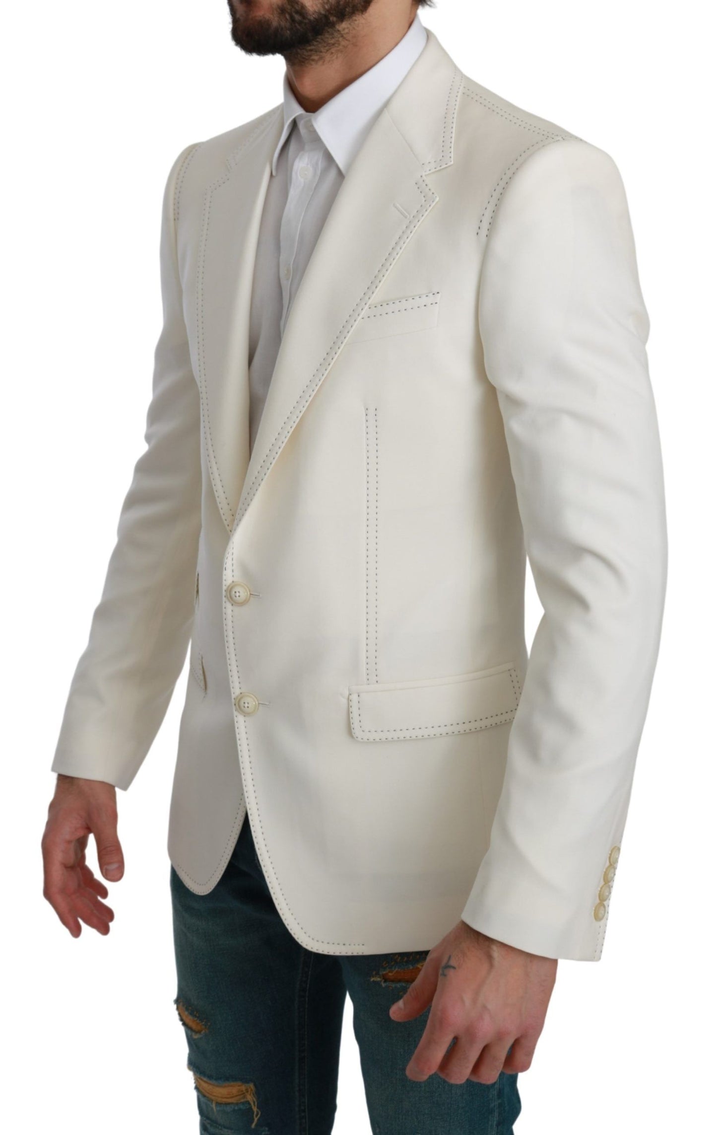 Dolce & Gabbana Eleganter Slim Fit Virgin Wool Blazer