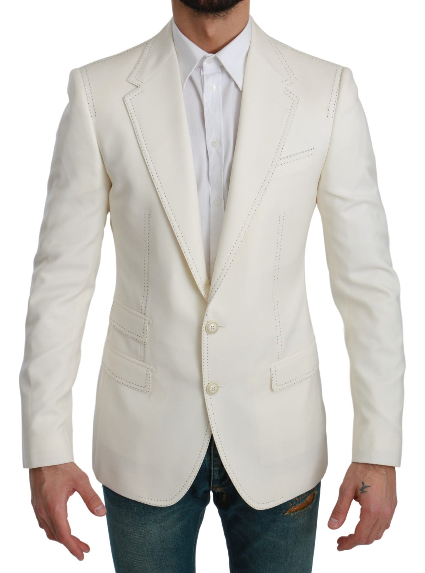 Dolce & Gabbana Eleganter Slim Fit Virgin Wool Blazer