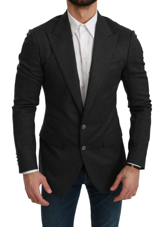 Dolce & Gabbana Eleganter Grauer Slim Fit Anzugblazer