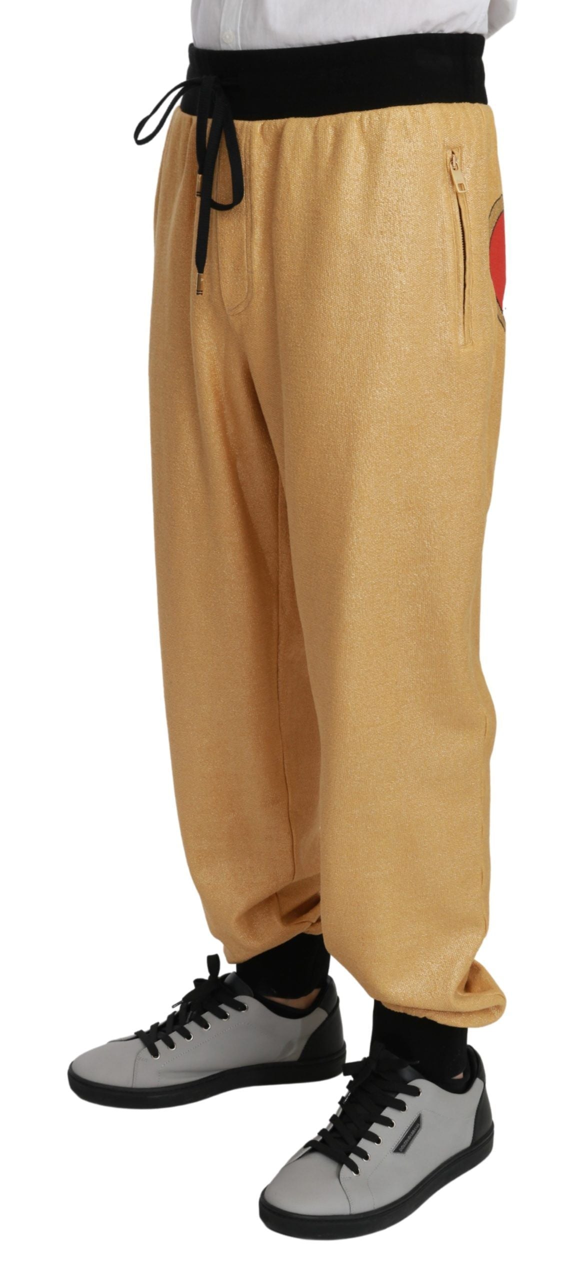 Pantalones dorados de algodón para hombre del año del cerdo