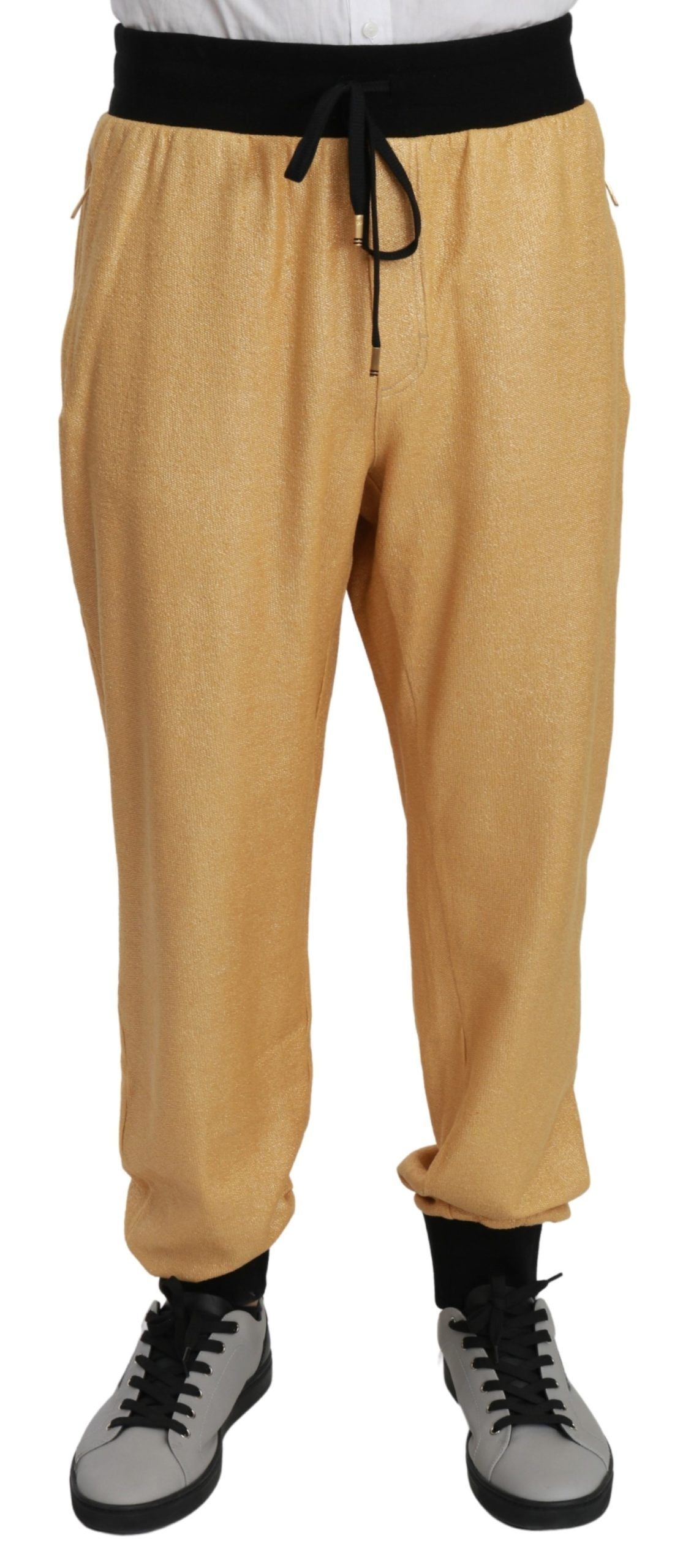 Pantalones dorados de algodón para hombre del año del cerdo