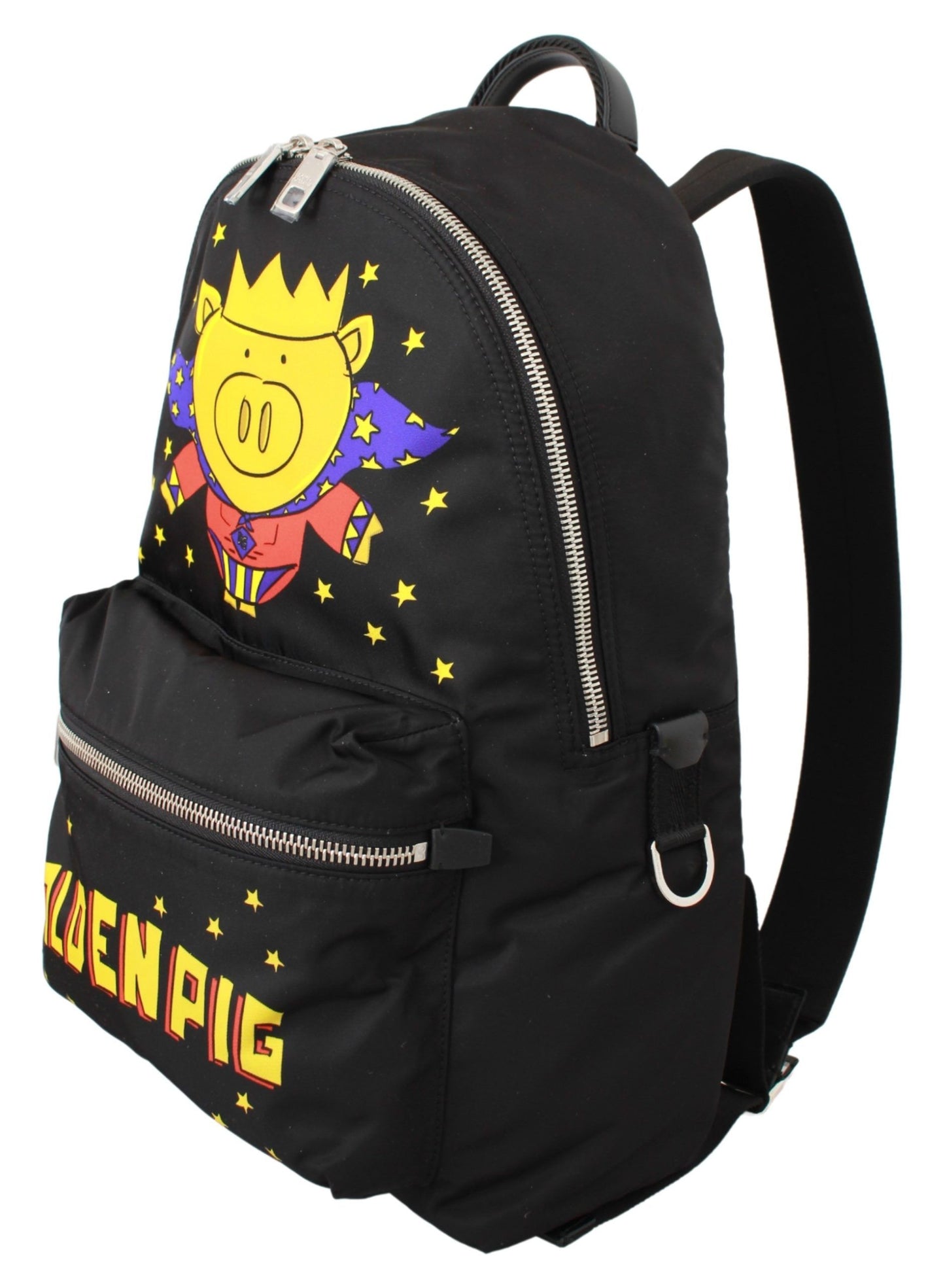 Sac à dos luxe motif cochon doré Dolce & Gabbana