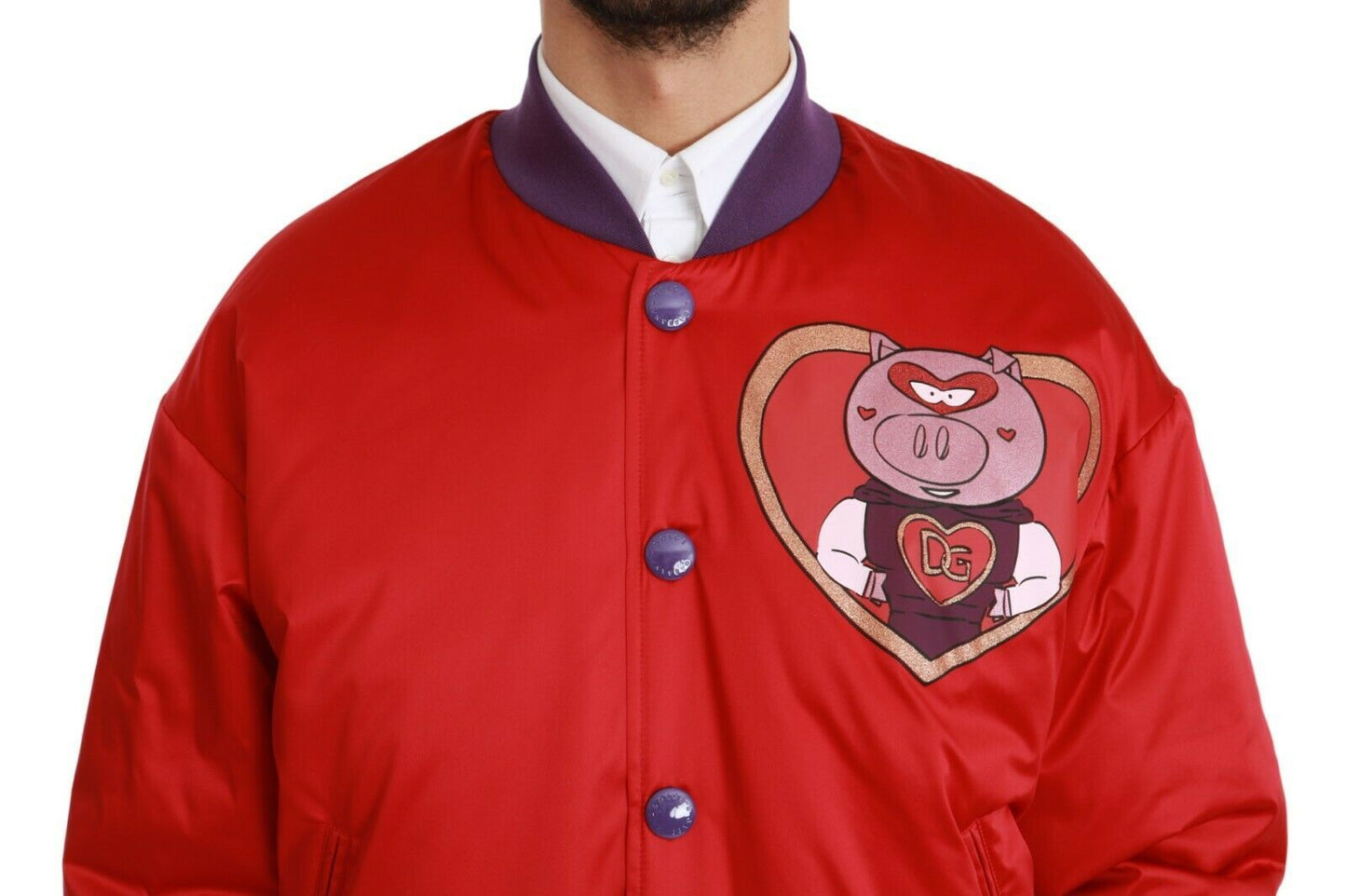 Giubbotto bomber rosso YEAR OF THE PIG