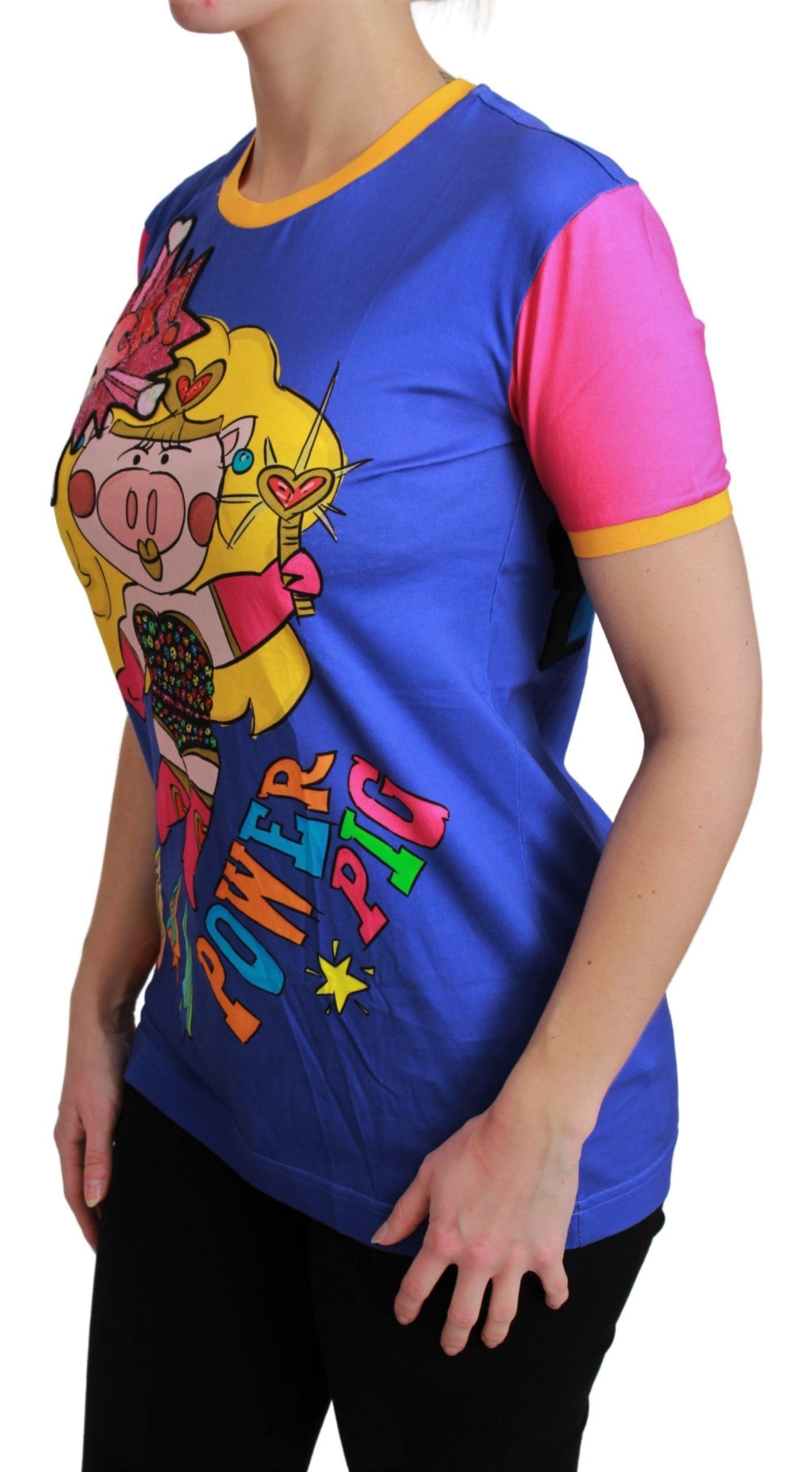 Camiseta de algodón con top PIG SUPERGIRL morado