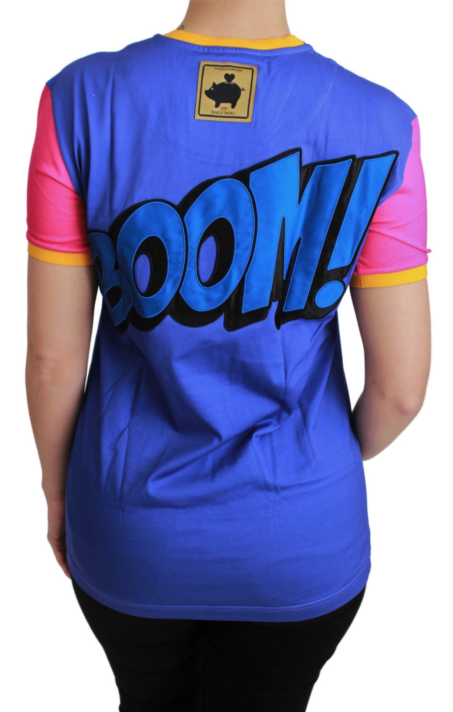 Camiseta de algodón con top PIG SUPERGIRL morado