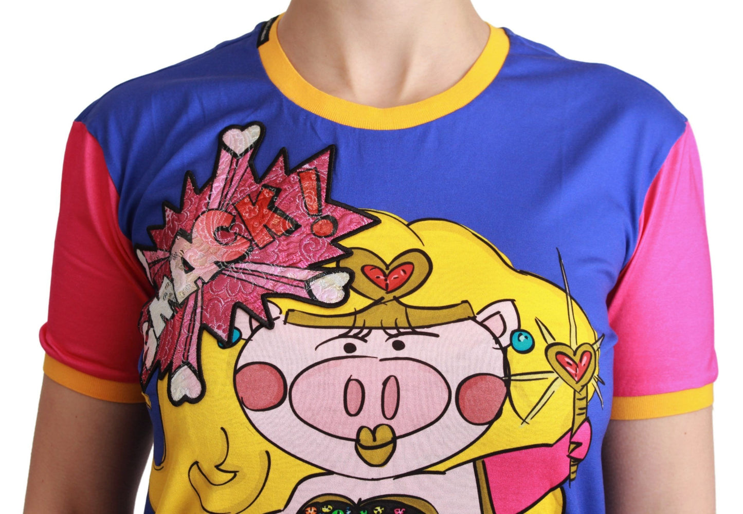 Camiseta de algodón con top PIG SUPERGIRL morado