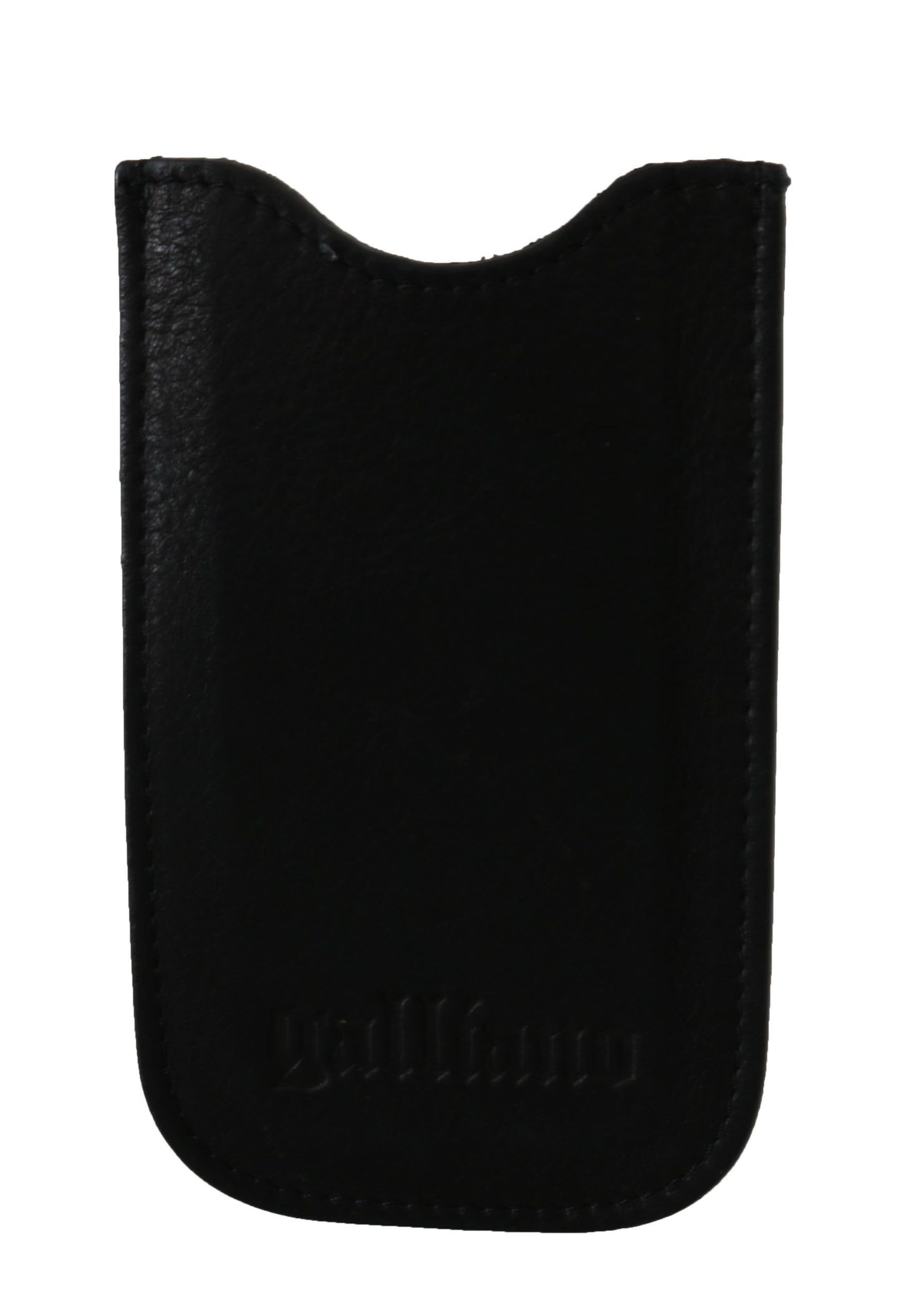 Portefeuille pour homme en cuir véritable noir élégant John Galliano