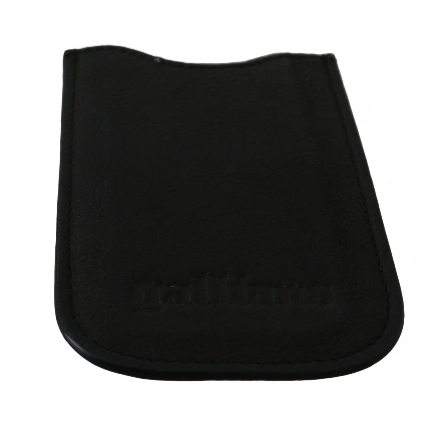Portefeuille pour homme en cuir véritable noir élégant John Galliano