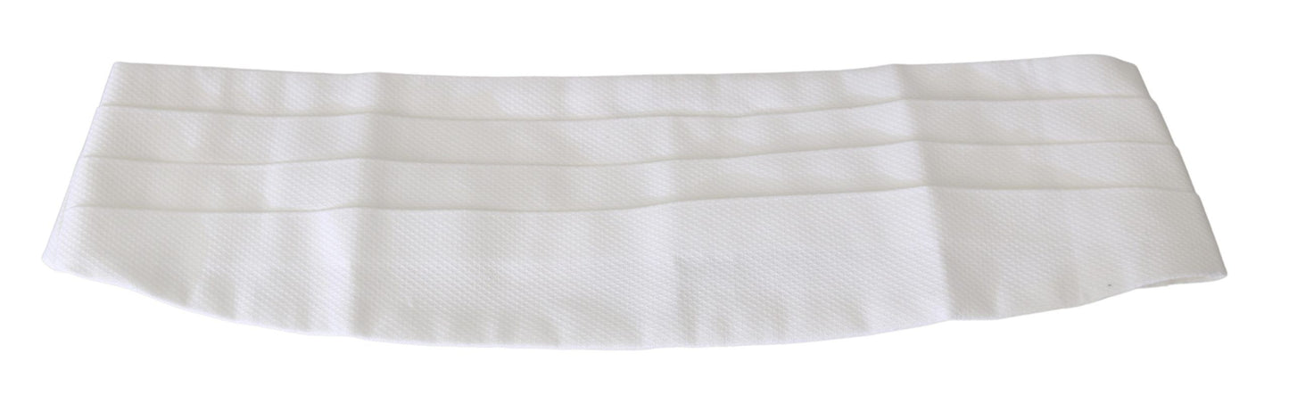 Dolce & Gabbana Eleganter Seidenweißer Cummerbund