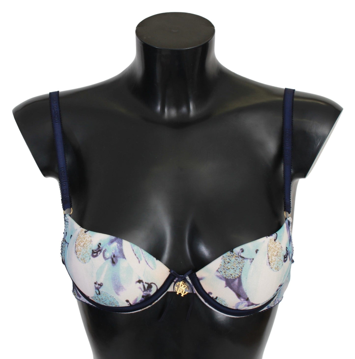 Ropa interior sujetador Reggiseno de nailon estampado azul