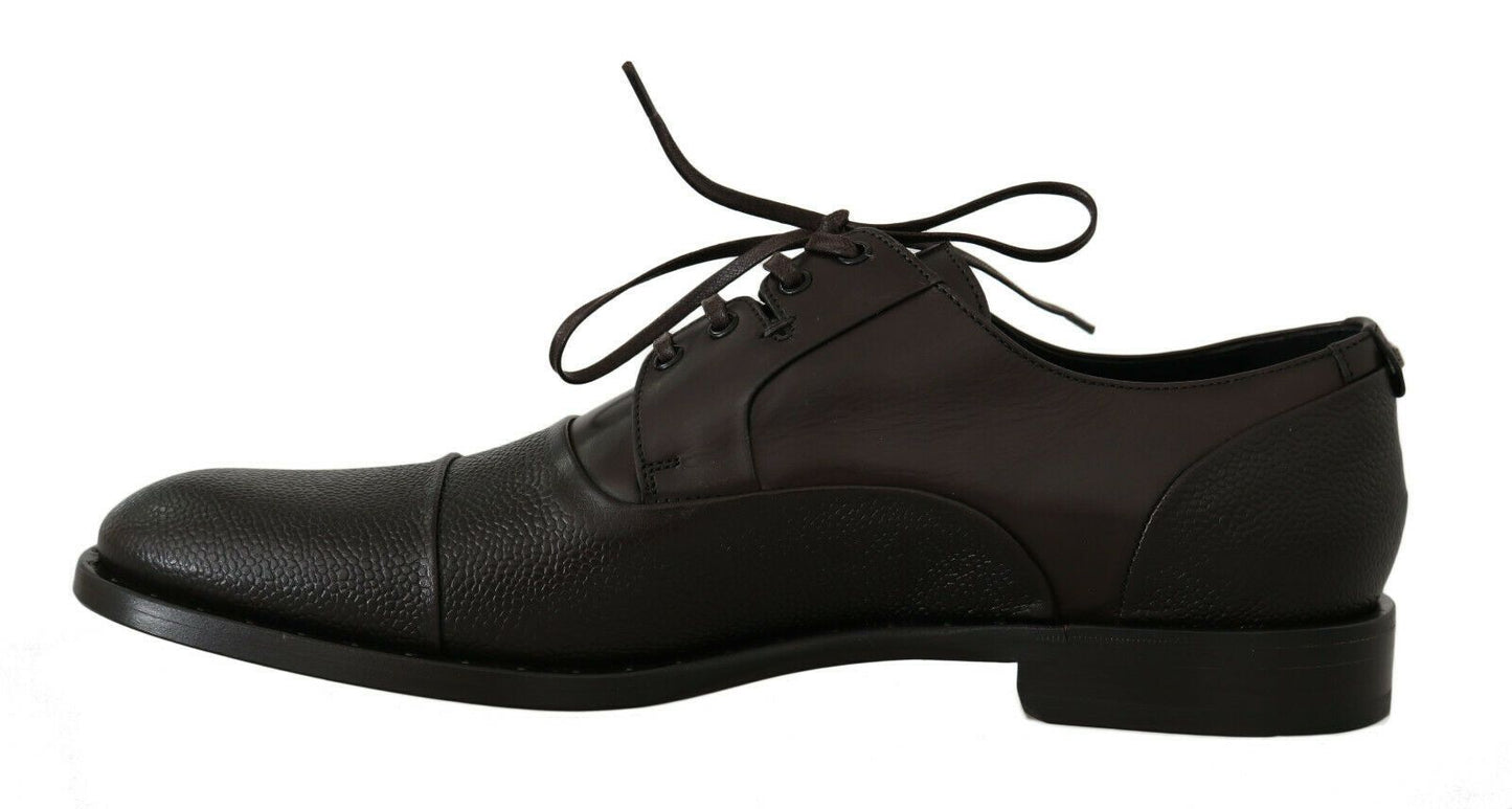 Dolce & Gabbana Elegante formelle Schnürschuhe aus braunem Leder