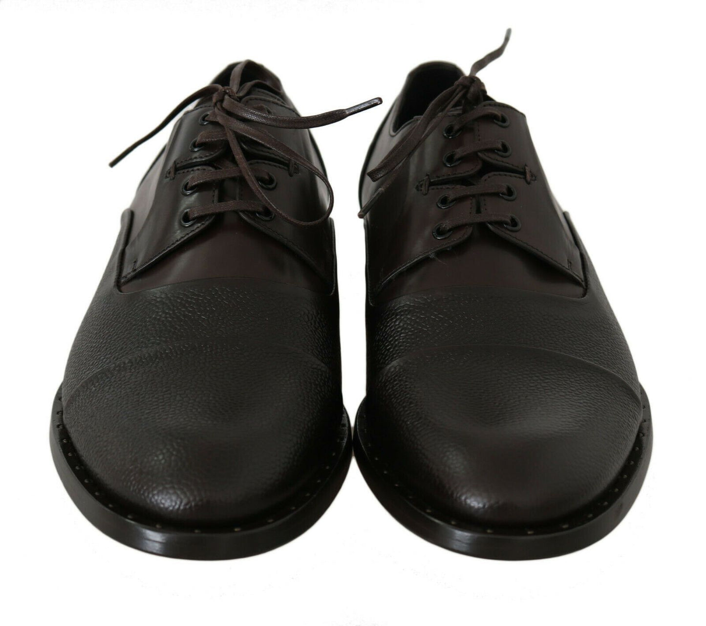 Dolce & Gabbana Elegante formelle Schnürschuhe aus braunem Leder