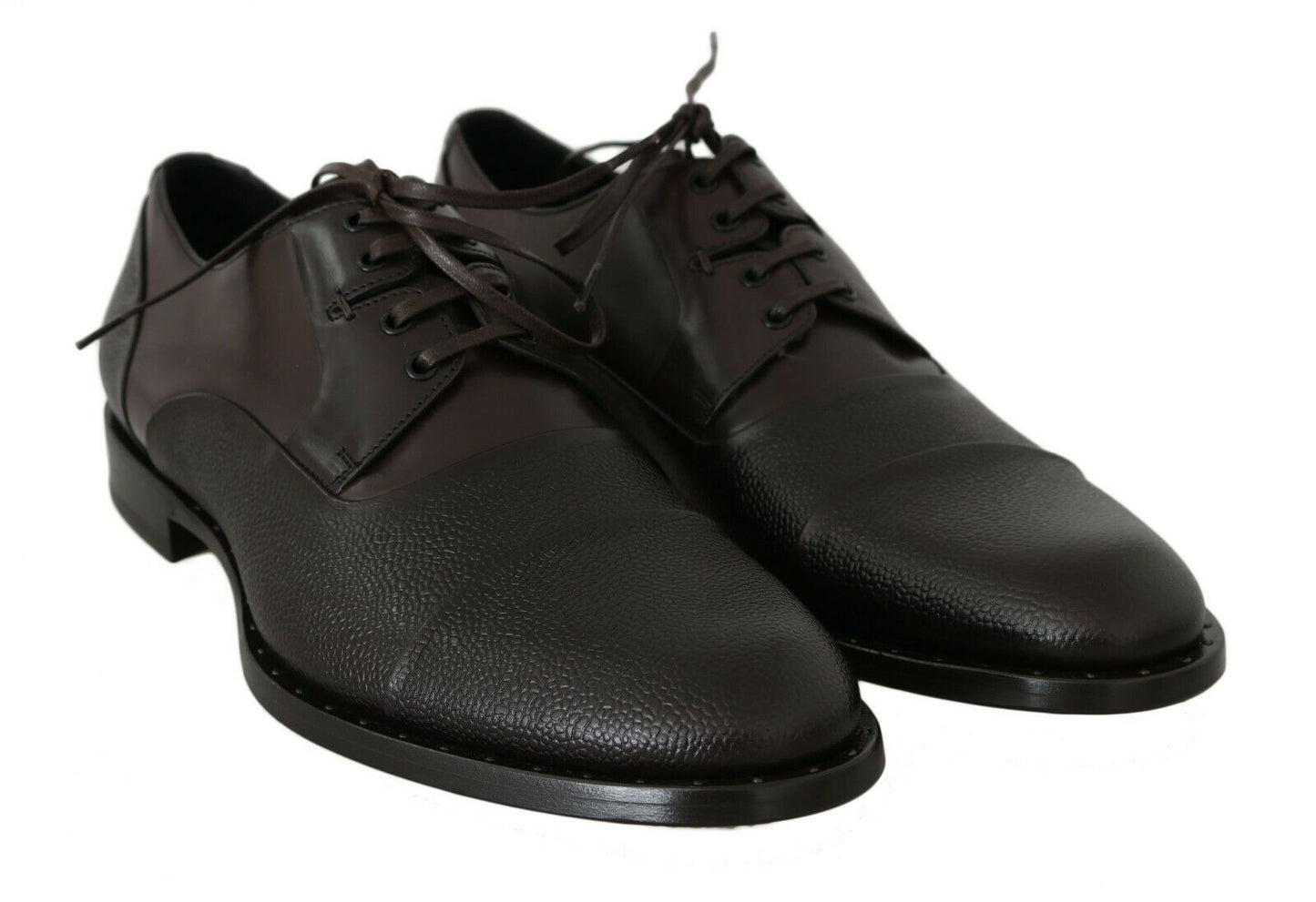 Dolce & Gabbana Elegante formelle Schnürschuhe aus braunem Leder