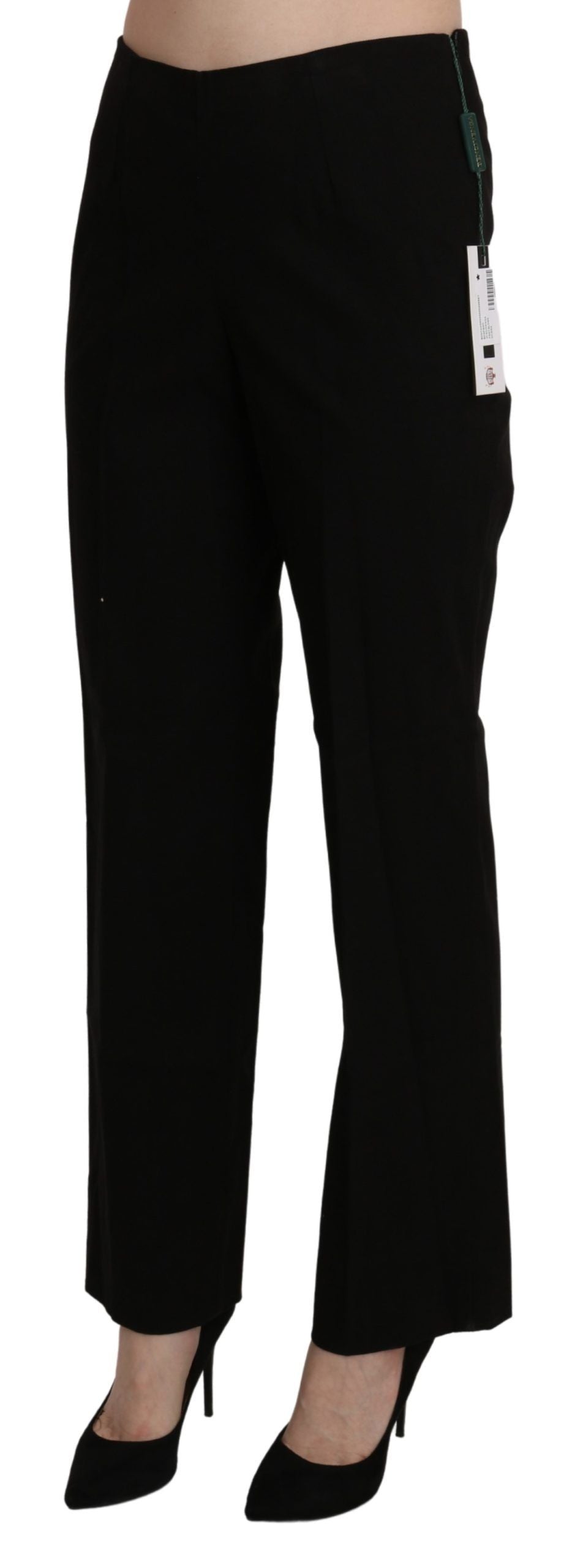Pantaloni Neri Dritti Eleganti a Vita Alta BENCIVENGA