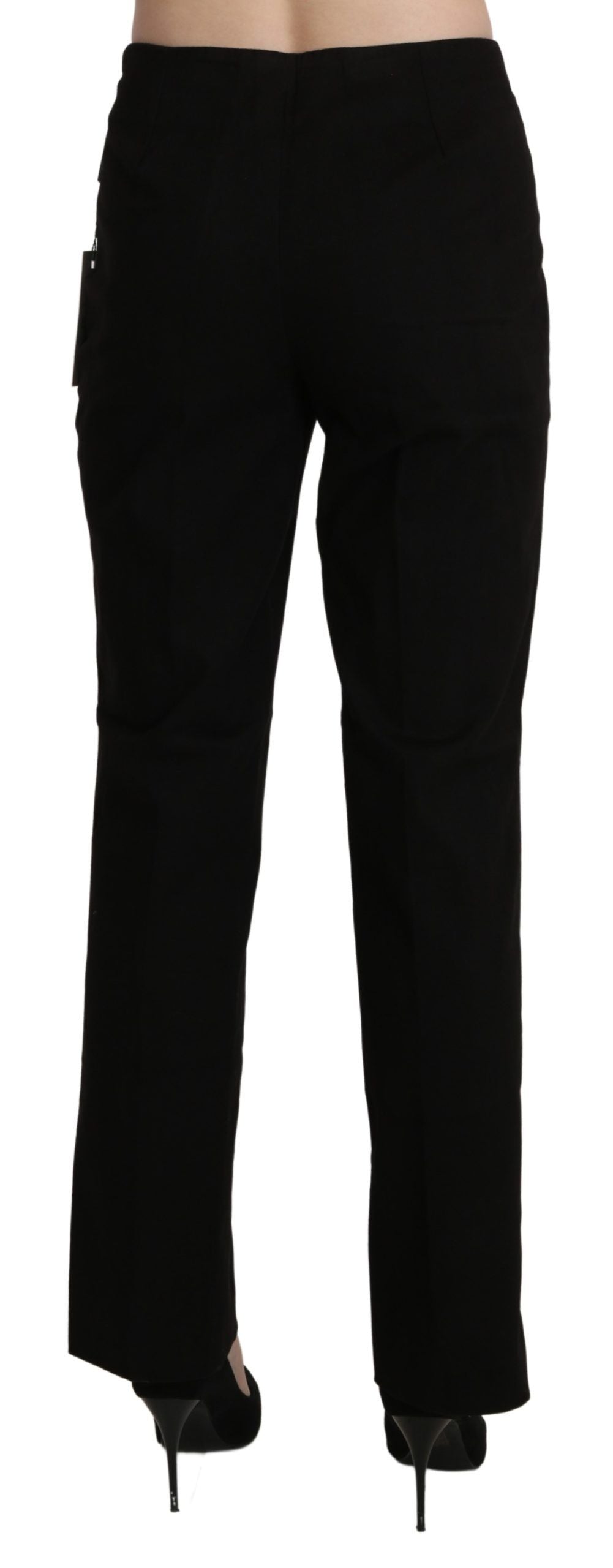 Pantaloni Neri Dritti Eleganti a Vita Alta BENCIVENGA
