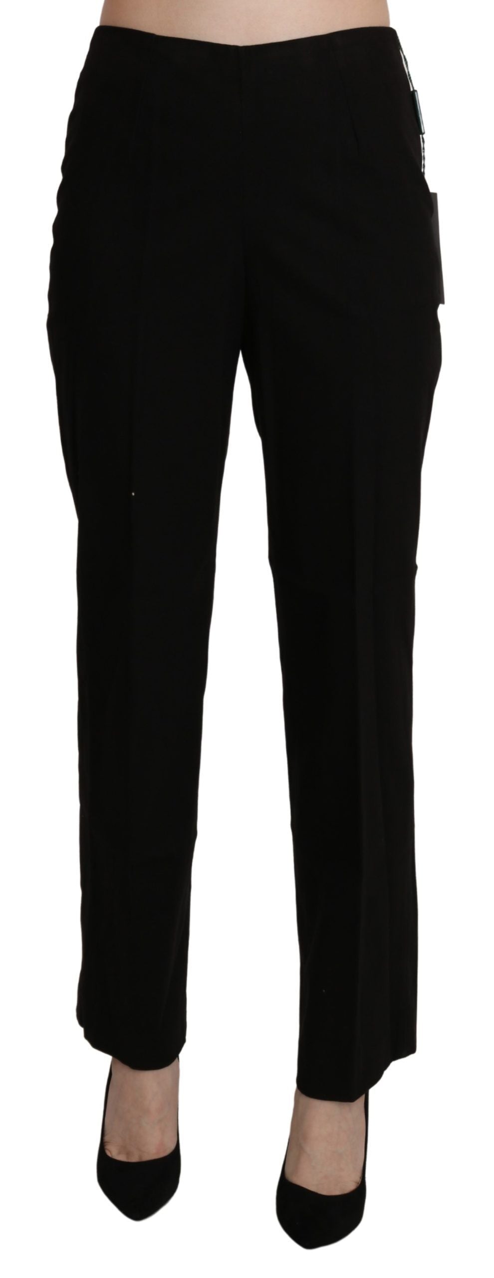 Pantaloni Neri Dritti Eleganti a Vita Alta BENCIVENGA