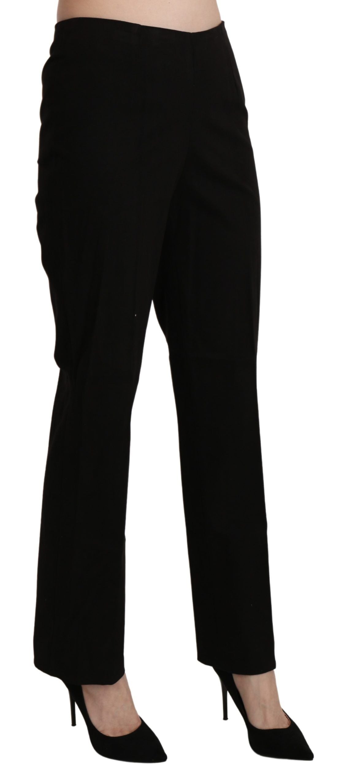 Pantaloni Neri Dritti Eleganti a Vita Alta BENCIVENGA