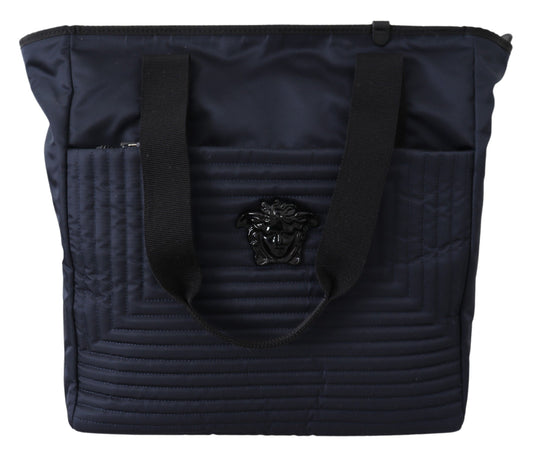 Bolsa tote de nailon azul