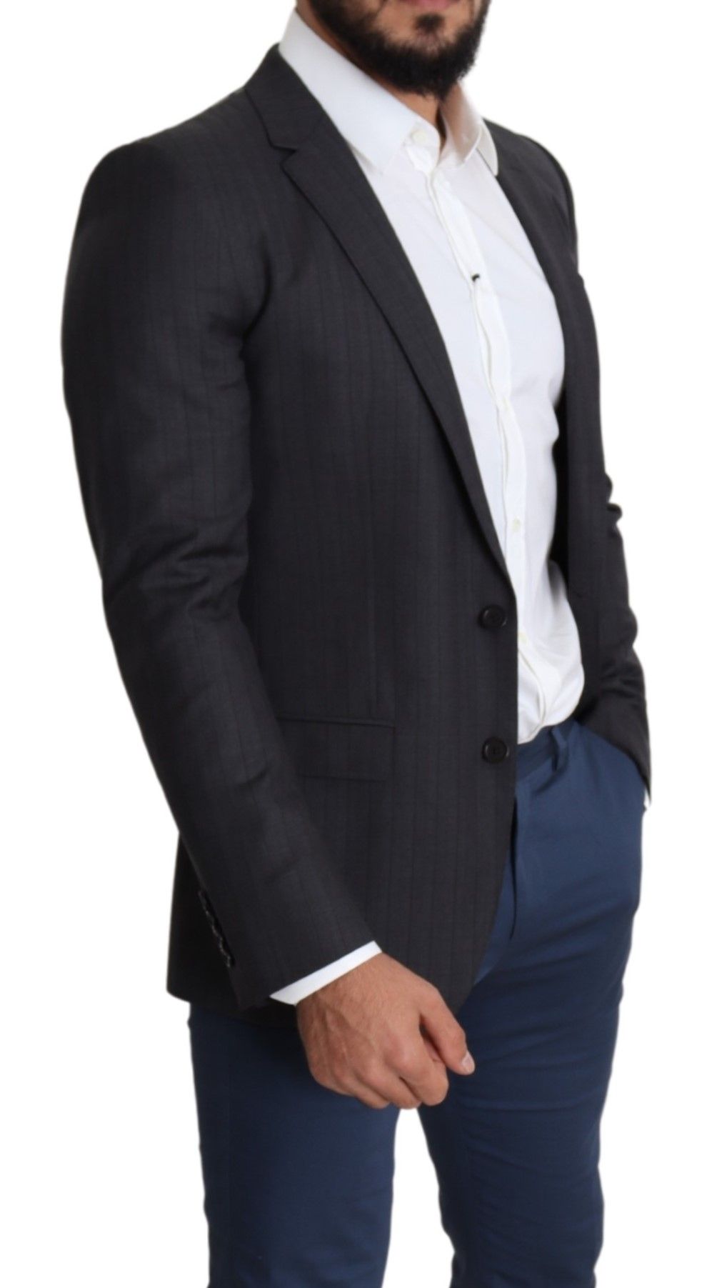 Dolce & Gabbana Eleganter schwarzer Martini-Blazer aus Schurwolle