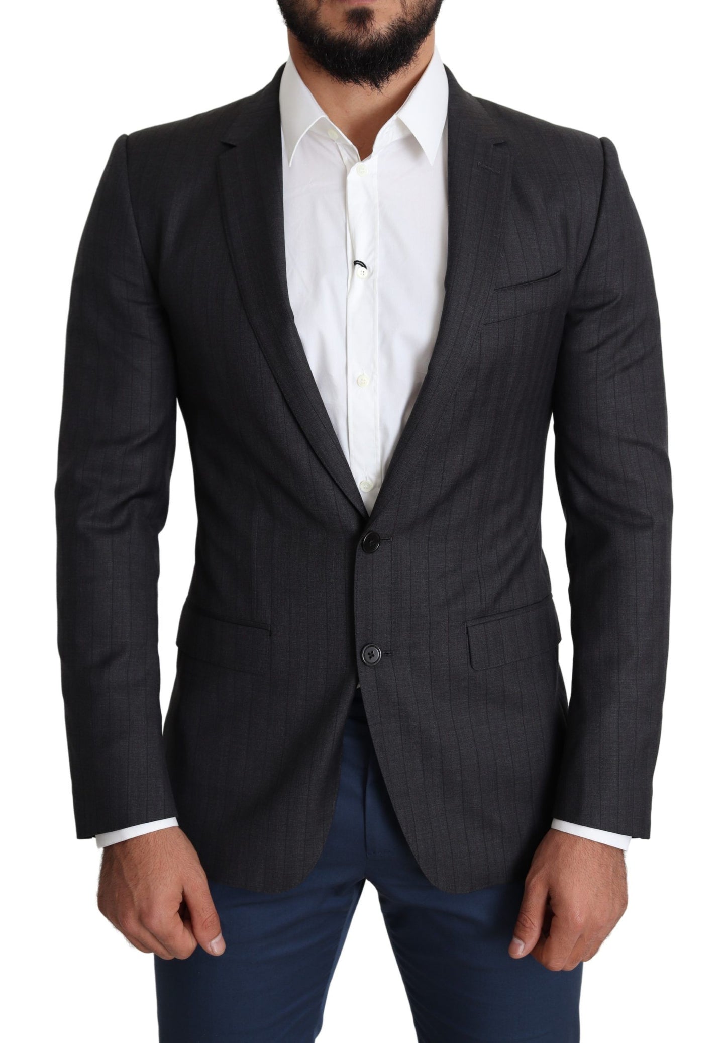 Dolce & Gabbana Eleganter schwarzer Martini-Blazer aus Schurwolle