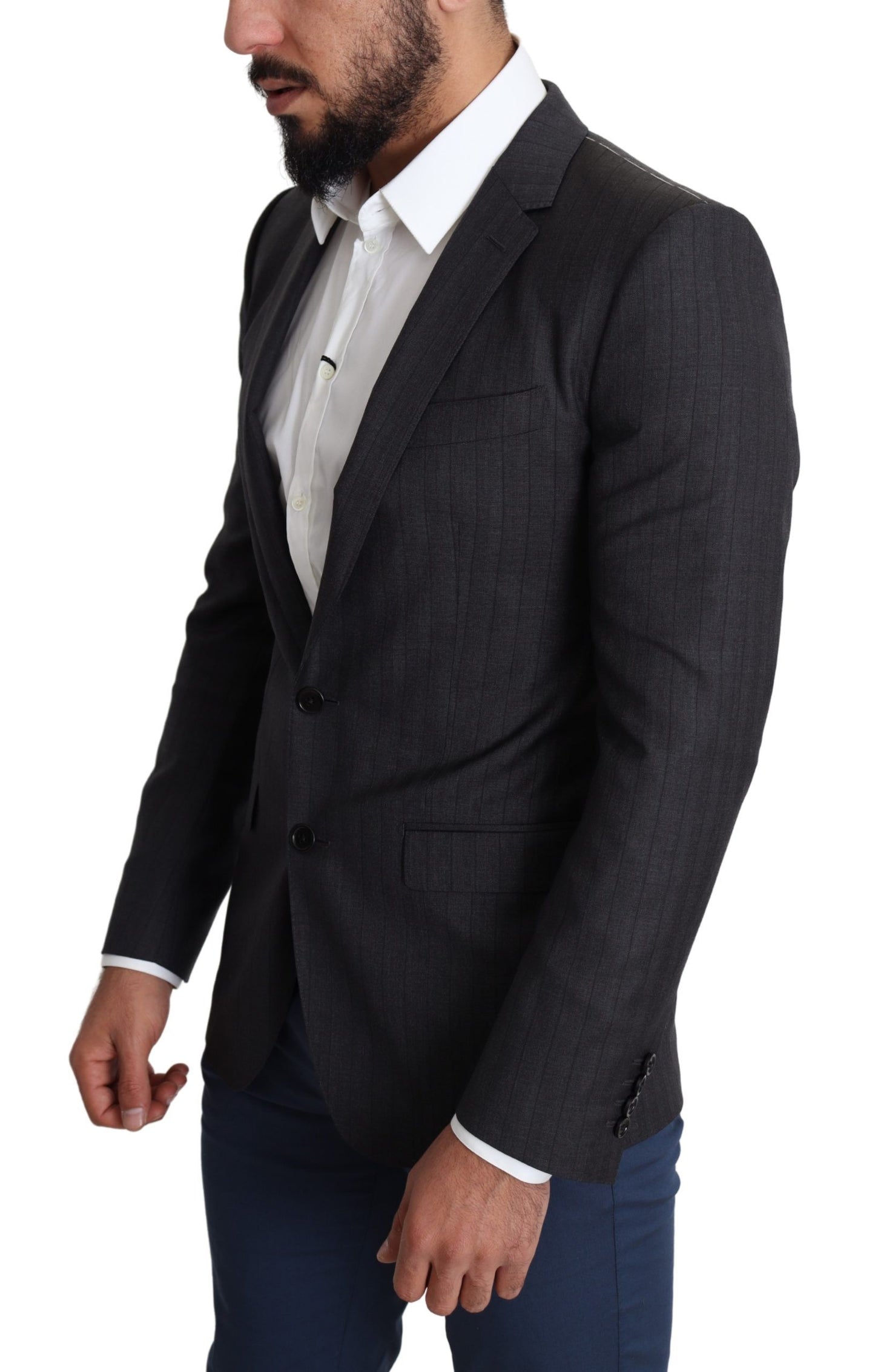Dolce & Gabbana Eleganter schwarzer Martini-Blazer aus Schurwolle