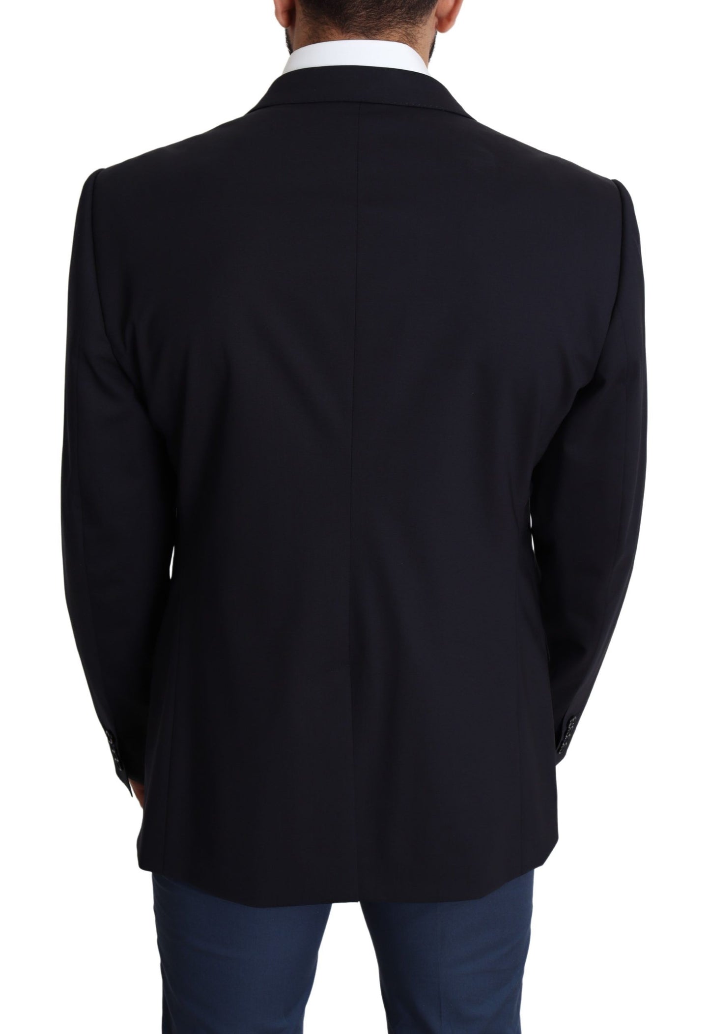 Abrigo de hombre elástico de lana negro MARTINI Blazer